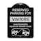 Signmission Reserved Parking for Visitors Unauthorized Vehicles Towed Away Alum Sign, 24" x 18", BS-1824-23069 A-DES-BS-1824-23069 - alternate 1